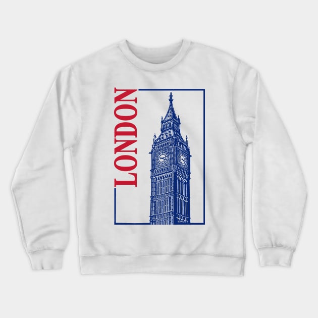 London-Big Ben Crewneck Sweatshirt by NewSignCreation